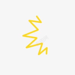 黄色曲折线条png免抠素材_新图网 https://ixintu.com 曲折 线条 黄色
