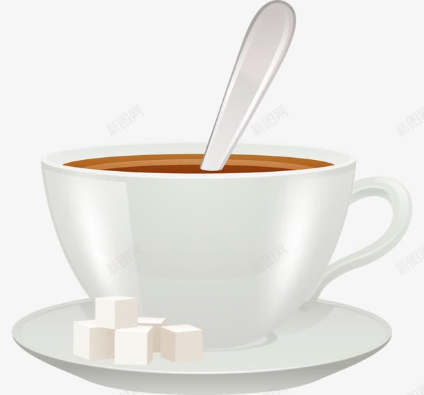 一杯咖啡png免抠素材_新图网 https://ixintu.com 咖啡 杯子 碟子