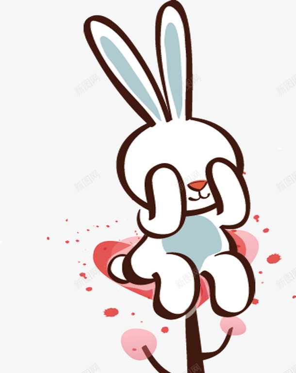 卡通可爱小兔子png免抠素材_新图网 https://ixintu.com 卡通 可爱 小兔子