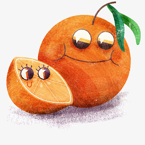 卡通橙子png免抠素材_新图网 https://ixintu.com 卡通 手绘 橙子 水果