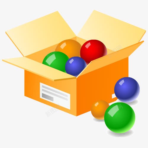 玻璃球png免抠素材_新图网 https://ixintu.com 玻璃球 矢量素材 纸盒