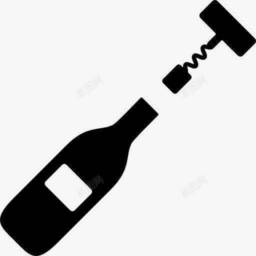 开瓶器和酒图标png_新图网 https://ixintu.com 开瓶器 瓶 酒 食品 饮料 饮酒