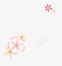 粉色小花装饰图案素材
