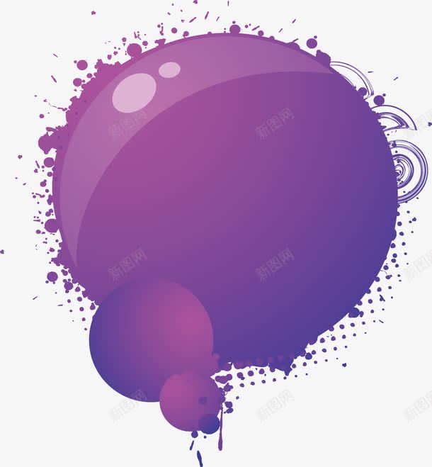 装饰精美手绘浮动框png免抠素材_新图网 https://ixintu.com 浮动框 精美 紫色
