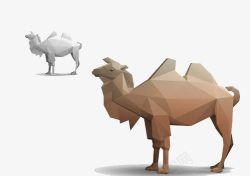 几何图骆驼素材