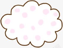 白色云朵粉色点点png免抠素材_新图网 https://ixintu.com 云朵 点点 白色 粉色