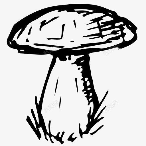 蘑菇秋天森林图标svg_新图网 https://ixintu.com 森林 秋天 素描 自然 蘑菇