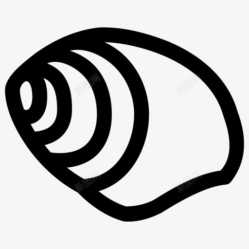 贝壳海滩软体动物图标svg_新图网 https://ixintu.com 海 海洋 海滩 蜗牛 贝壳 软体动物