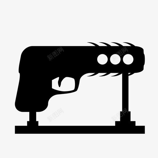 枪枪声射击图标svg_新图网 https://ixintu.com 射击 战争 枪 枪声 武器