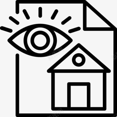 房屋检查报告房地产线图标设置图标