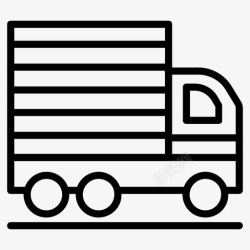 商业和工业建筑工具箱工程车送货车图标高清图片
