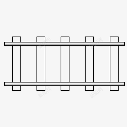 铁轨铁路运输图标svg_新图网 https://ixintu.com 运输 铁路 铁轨