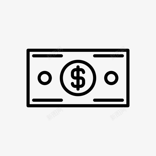 美元钞票金融图标svg_新图网 https://ixintu.com 付款 纸张 美元 货币 金融 钞票