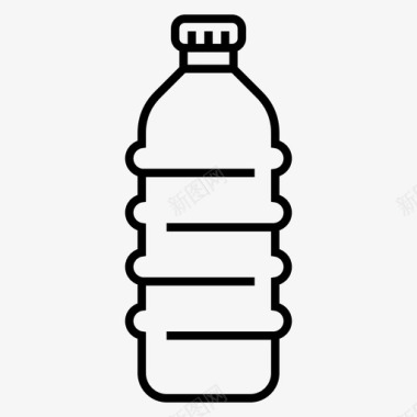 塑料瓶瓶装水可回收图标图标