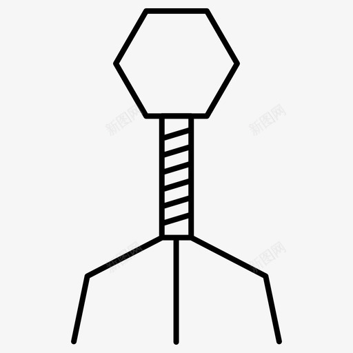 噬菌体细菌细菌感染图标svg_新图网 https://ixintu.com 噬菌体 细菌 细菌感染