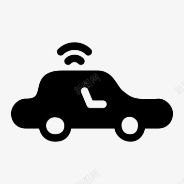 汽车wifi自动驾驶汽车无人驾驶汽车图标图标