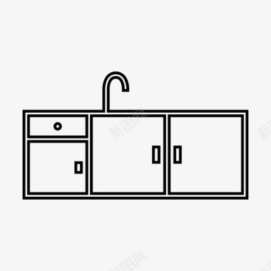 水槽室内厨房水槽图标图标