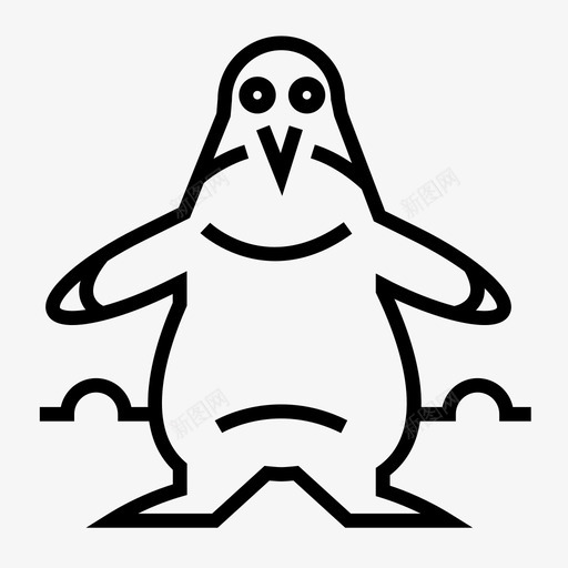 企鹅动物南极洲图标svg_新图网 https://ixintu.com 企鹅 动物 南极洲 杂项轮廓 鸟
