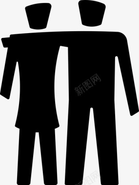 夫妻人体婚姻图标图标