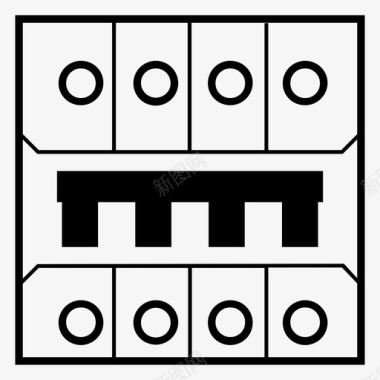 自动断路器电气设备图标图标