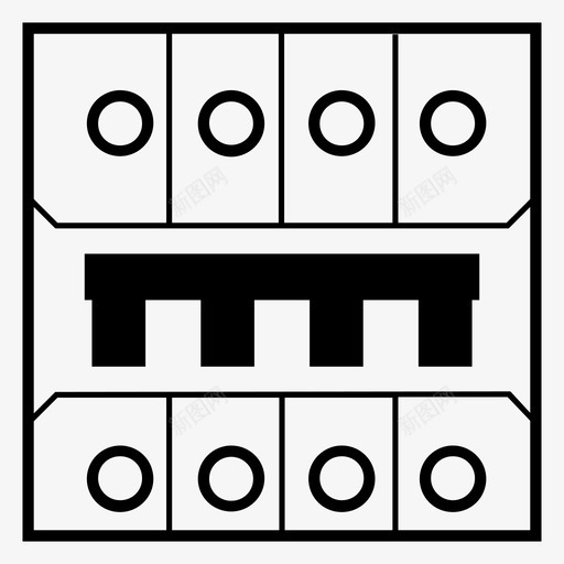 自动断路器电气设备图标svg_新图网 https://ixintu.com 中断 工业 开关 电气 电气设备 自动断路器 设备