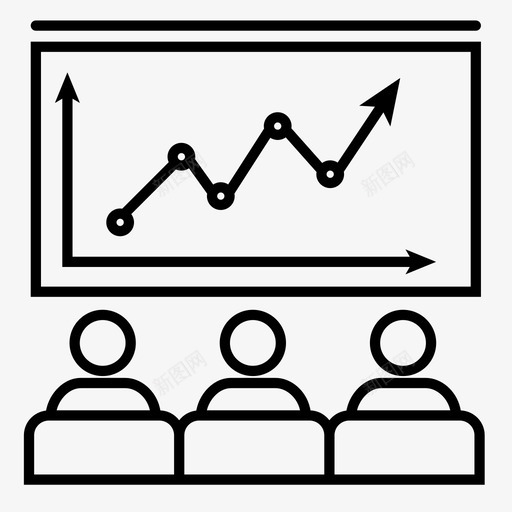 演讲商务会议柱状图图标svg_新图网 https://ixintu.com 商务会议 团队合作 柱状图 演讲 绩效