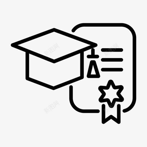 文凭证书毕业证书图标svg_新图网 https://ixintu.com 学生 文凭 毕业帽 毕业证书 法律公正 证书
