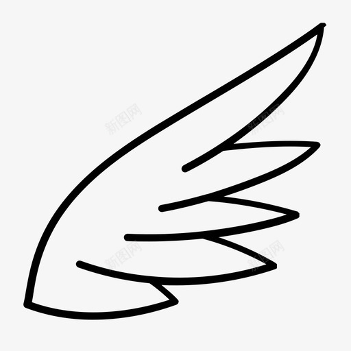 翅膀天使小鸟图标svg_新图网 https://ixintu.com 天使 小鸟 翅膀