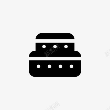 婚礼蛋糕派对馅饼图标图标