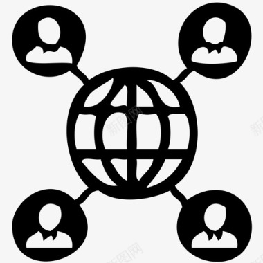世界商业商人商业团队图标图标
