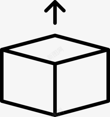 长方体六面体抬起图标图标