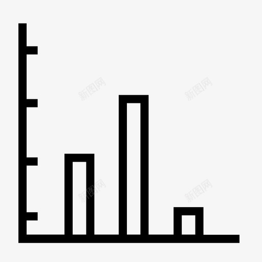条形图分析成本计划图标svg_新图网 https://ixintu.com 仪表板 分析 办公项目 开发计划 成本计划 报表 条形图
