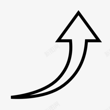 增长曲线箭头增加图标图标