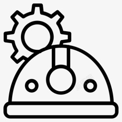 铜线硬线建筑头盔硬帽skullgard图标高清图片