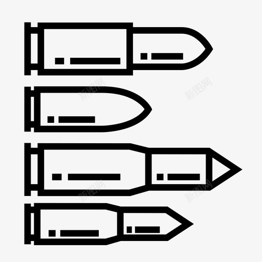 子弹弹药枪图标svg_新图网 https://ixintu.com 侦探 子弹 弹药 枪