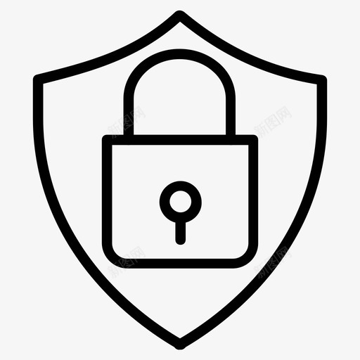 保护防御安全图标svg_新图网 https://ixintu.com 保护 安全 屏蔽 工业和建筑线图标集 防御