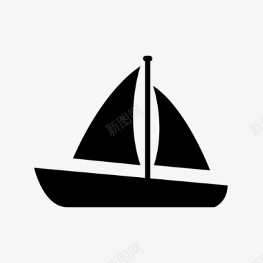 帆船航海船海图标图标