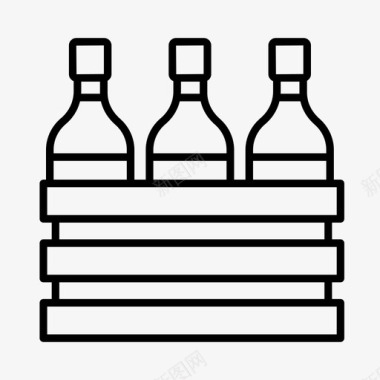 葡萄酒箱饮料欧洲图标图标