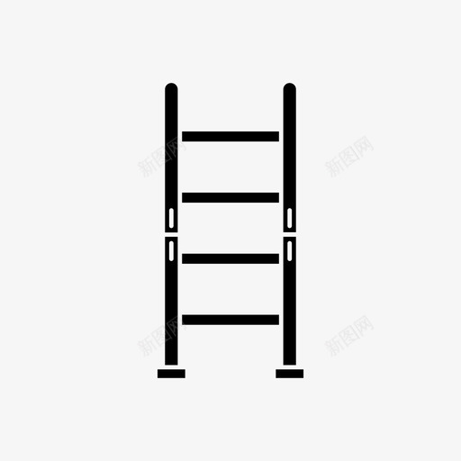 梯子攀爬施工图标svg_新图网 https://ixintu.com 垂直 攀爬 施工 梯子 高度