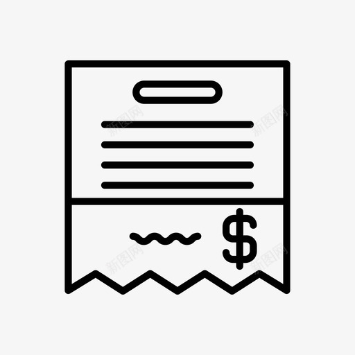 收据帐单财务图标svg_新图网 https://ixintu.com 付款 发票 帐单 收据 纸张 财务
