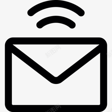 邮件信号接口媒体和技术图标图标