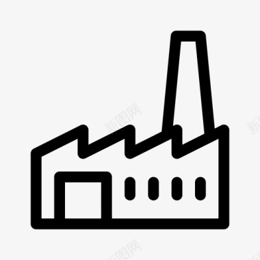 工厂商业制造图标图标