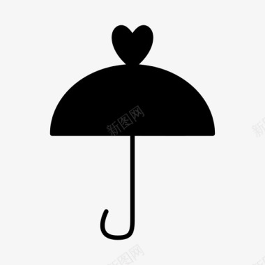 伞爱情伞婚礼图标图标