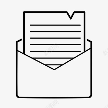 打开邮件信件阅读信件图标图标