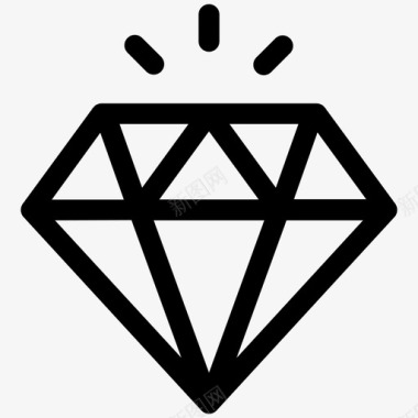 钻石钻石价值购物商行第三卷图标图标
