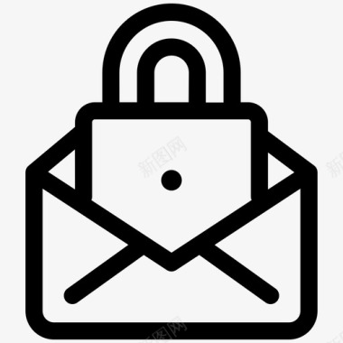 电子邮件安全电子邮件保护私人电子邮件图标图标