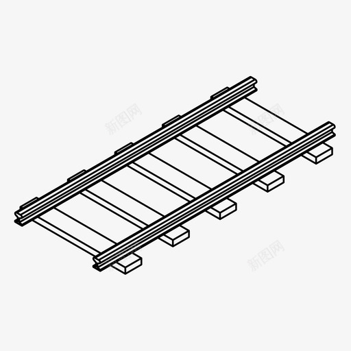 铁轨铁路运输图标svg_新图网 https://ixintu.com 运输 铁路 铁轨
