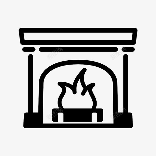 壁炉家温暖图标svg_新图网 https://ixintu.com 一个我明天需要的图标 壁炉 家 温暖