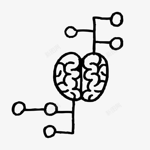 人工智能脑人工智能手绘脑图标svg_新图网 https://ixintu.com 人工智能 人工智能脑 手绘脑 手绘选择 未来