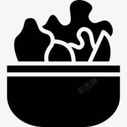 素食食品饮料沙拉节食健康图标高清图片
